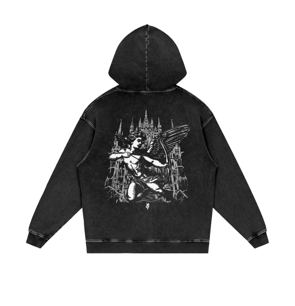 Snow Washed Black Hoodie